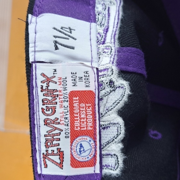 Vintage Northwestern University Wildcats embroidered spellout black & purple hat - Picture 7 of 7